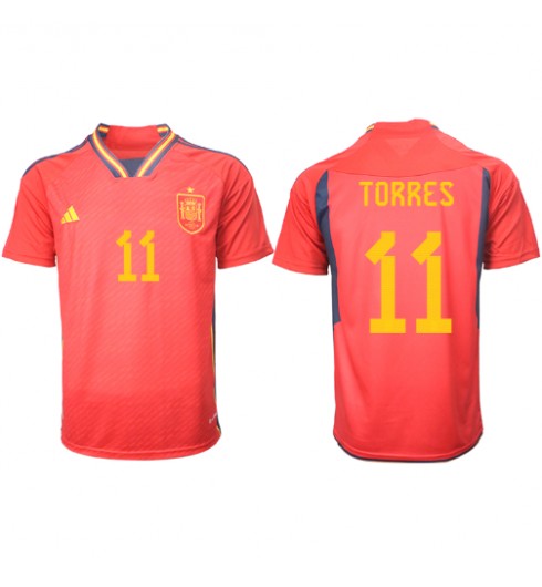 Španělsko Ferran Torres #11 Domácí Dres MS 2022 Krátký Rukáv